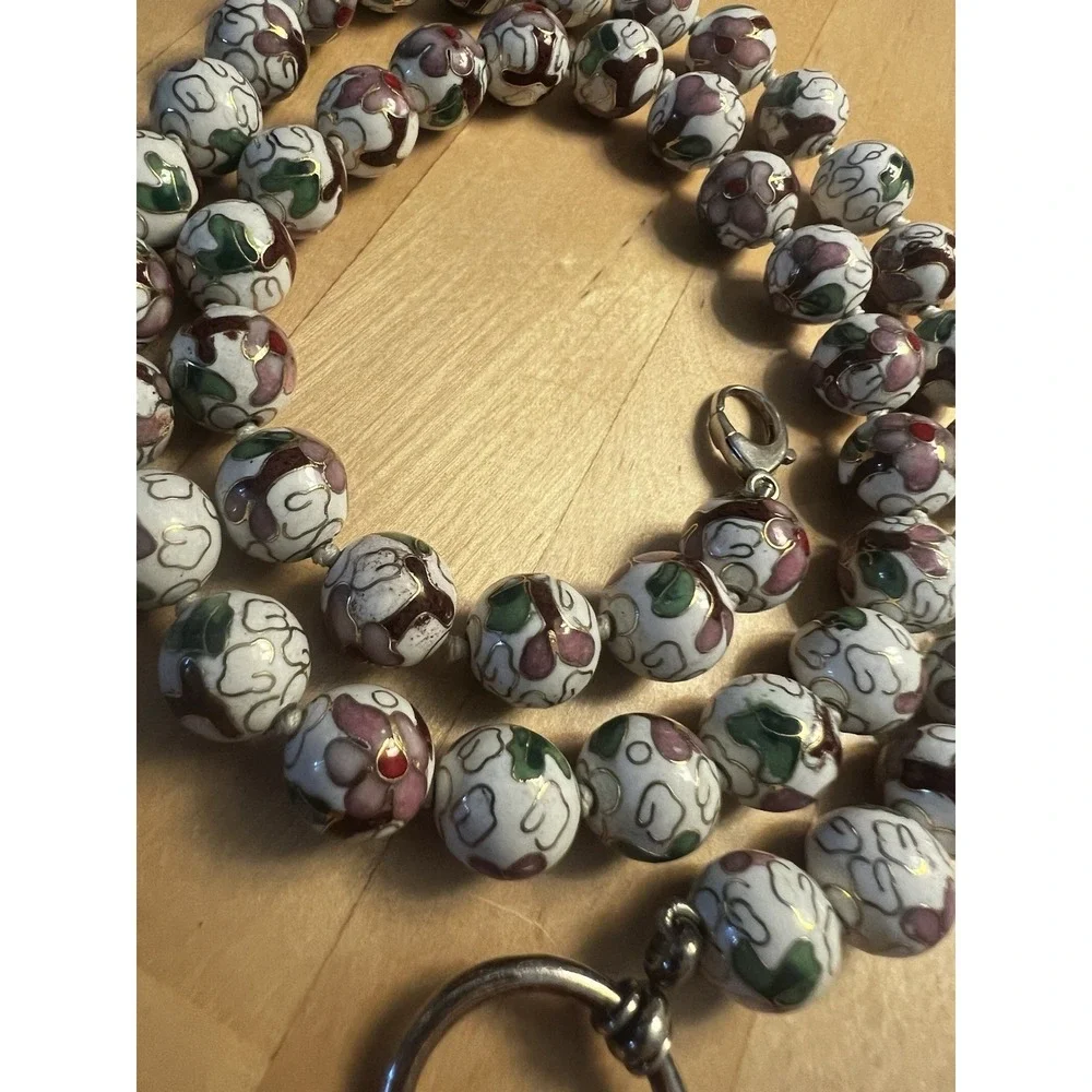 theLoop Cloisonne Floral Eyeglass Holder Necklace 27